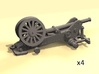 1/220 Bange cannons for train transport x4 3d printed 