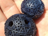 Soft-Boiled Geodesic (3.6cm) 3d printed This is the Frosted Ultra Detail material that has been dyed with blueberry tea.