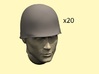 28mm WW2 U.S. steel helmet 3d printed head not included