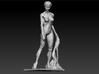 Nude woman pose 3d printed 