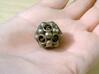 Spore d12 3d printed In stainless steel and inked.