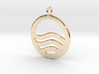 Sea Ocean Waves Symbol Pendant Charm 3d printed 