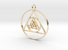 Modern Abstract Circles And Triangles Pendant 3d printed 