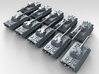 1/700 German E50 Medium Tank x10 3d printed 3d render showing product detail