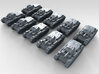 1/700 German Pz.Kpfw. II Ausf. D Light Tank x10 3d printed 3d render showing product detail