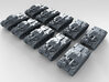 1/600 German Pz.Kpfw. II Light Tank x10 3d printed 3d render showing product detail