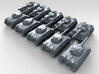 1/700 German VK 2801 Light Tank x10 3d printed 3d render showing product detail