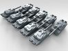 1/700 French AMX Leclerc Main Battle Tank x10 3d printed 3d render showing product detail