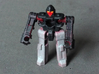 MicroSlinger "Flarestorm" 3d printed Flarestorm robot mode, front view. Painted with acrylics.