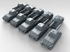 1/600 German Pz.Kpfw. T25 Medium Tank x10 3d printed 3d render showing product detail