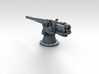 1/350 SMS Emden 10.5cm/40 SK L/40 Guns 3d printed 3d render showing unshielded mount