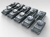 1/700 German Tiger (P) Heavy Tank x10 3d printed 3d render showing product detail