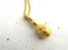 Saccharomyces Yeast Pendant - Science Jewelry 3d printed Saccharomyces pendant in polished gold steel