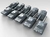 1/600 German Jagdpanther Tank Destroyer x10 3d printed 3d render showing product detail