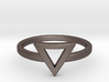 Small Offset Triangle Midi Ring 3d printed 