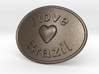 I Love Brazil Belt Buckle 3d printed 