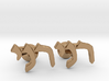 Hebrew Name Cufflinks - "Roni" 3d printed 