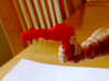 MOTU replacement pistol for Castle Grayskull 3d printed Coral red in strong and flexible polished