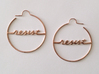 Resist Hoop Earrings in Rose Gold, Gold & Silver 3d printed 