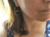 Resist Hoop Earrings in Rose Gold, Gold & Silver 3d printed 