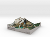 Mount Robson Map: 6" 3d printed 