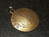 USLS Vulcan Azimuth Reference Mark 1 Inch Keychain 3d printed Raw bronze with patina added. 