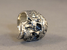 =EPIC CESAR SKULL RING= Size 11.5 3d printed tarnished and polished easily at home, using bleech to tarnish and silver polish to rub tarnish off. 