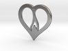 The Flame Heart (precious metal pendant) 3d printed 