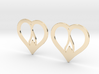 The Flame Hearts (precious metal earrings) 3d printed 