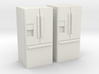 3-Door French Door Refrigerator 1-64 Scale 3d printed 