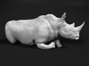White Rhinoceros 1:48 Lying Female 3d printed 