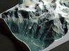 Mont Blanc, France/Italy, 1:150000 Explorer 3d printed Close-up of French side, with Chamonix and Aiguille du Midi