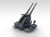 1/200 4.7" MKXII CPXIX Twin Mount x4 40º 3d printed 3d render showing gun mount detail