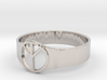 Peace ring mens size 8 3d printed 