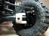 Axial SCX C-hub right side V2 3d printed c-hub mounted with high-clearance knuckle and xr10-universals
