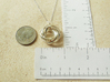 Twisted Torus Pendant in Precious Metals 3d printed 