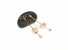 Dangling Cube Earrings - Minimal Geometric Jewelry 3d printed Illusion earrings in bronze