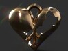 Guam in Heart with Peace Symbol Necklace Pendant 3d printed Give peace a chance pendant 