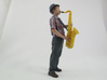 Scanned Saxophone player-818 3d printed 