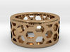 Straight Edge Honeycomb Ring Sizes 10 - 13 3d printed 