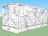 NSR 10ton Brake Van body double window - 4mm scale 3d printed CAD drawing