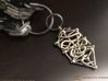 Kabbalah Serpent Keychain 4.5cm 3d printed Raw Brass Example