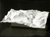 4''/10cm Oberland Peaks, Switzerland 3d printed Photo of actual model, looking South up the Lauterbrunnen valley.
