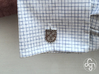 Heraldic Cufflinks (Arce) 3d printed Use (Front) [Polished Silver]