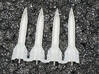 V-2 1/700 scale (four rockets) - Sprue 3d printed 