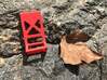 The Roo smartphone stand & cord wrap (kickstand) 3d printed Kickstand in red