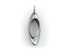 Obius pendant with loop 3d printed 