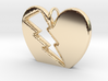 Lightening in your Heart pendant 3d printed 