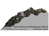 Santa Maria de Montserrat Abbey Map 3d printed 