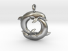 Piscean / Yin Yang Dolphin Totem Pendant 4.5cm 3d printed 